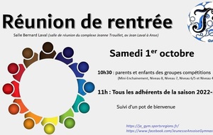 Réunion de bienvenue ...