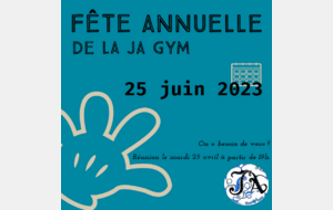 Réunion préparation fête de la gym - mardi 25 avril