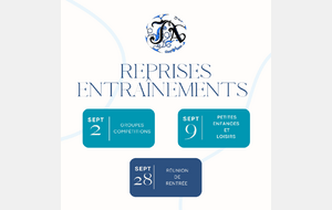 REPRISE DES ENTRAÎNEMENTS