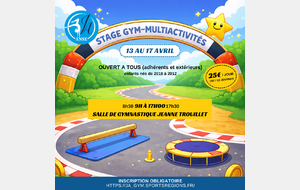 Stage vacances GYM - MULTIACTIVITES