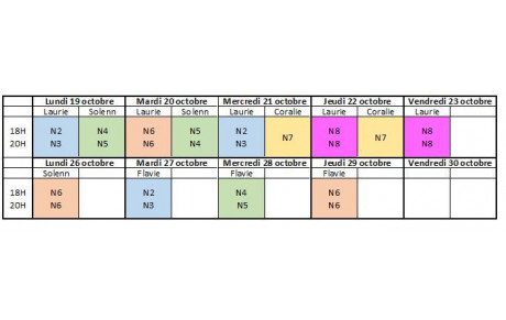 Vacances Octobre 2015