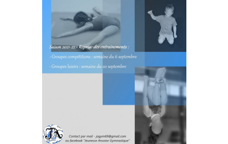 Reprise des entrainements, plannings