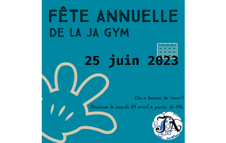 Réunion préparation fête de la gym - mardi 25 avril