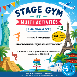 Stage vacances GYM - MULTIACTIVITES