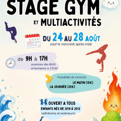 Stage vacances GYM - MULTIACTIVITES